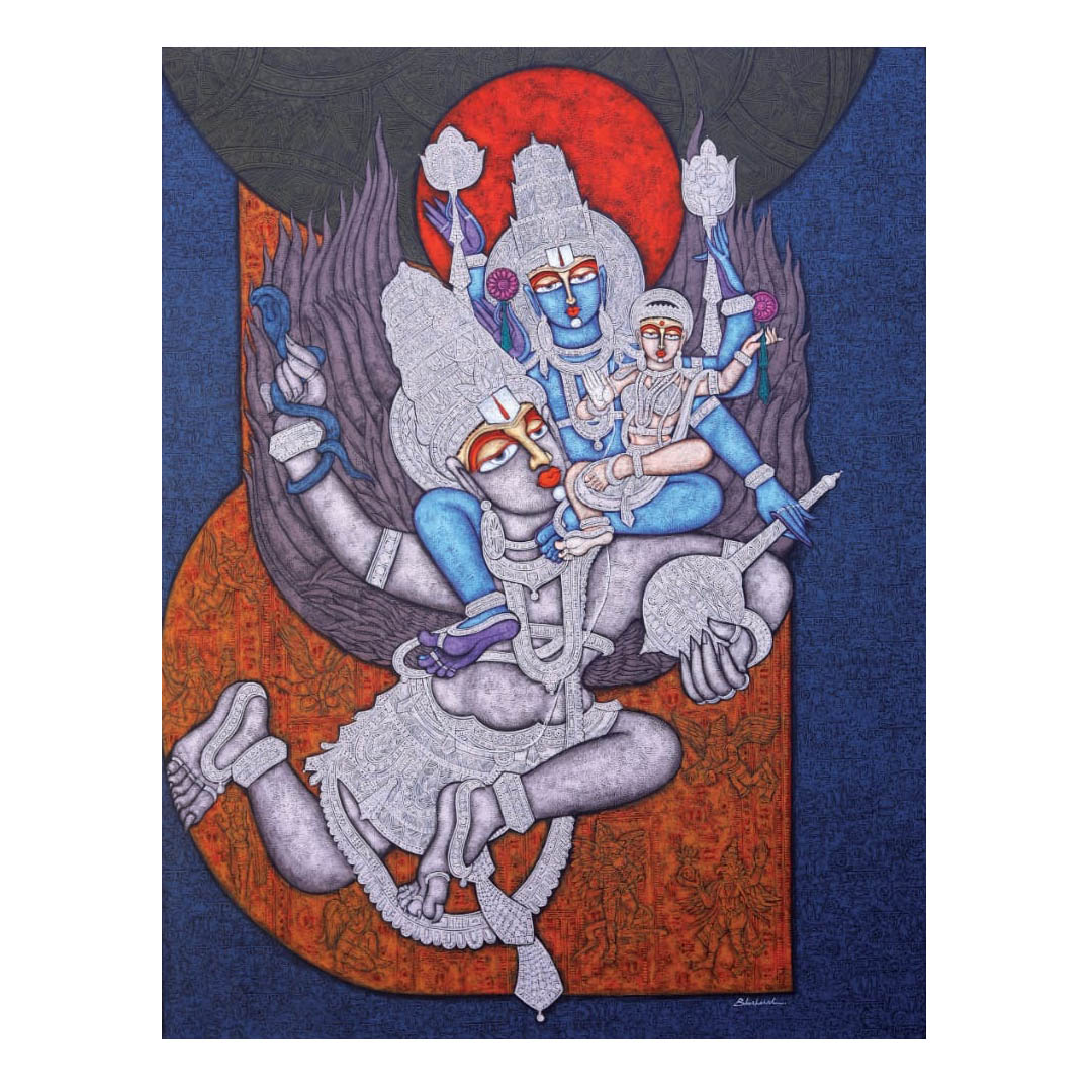 Lakshmi Sametha Garuda Vahana Maha Vishnu by Kunuku Bhushayya