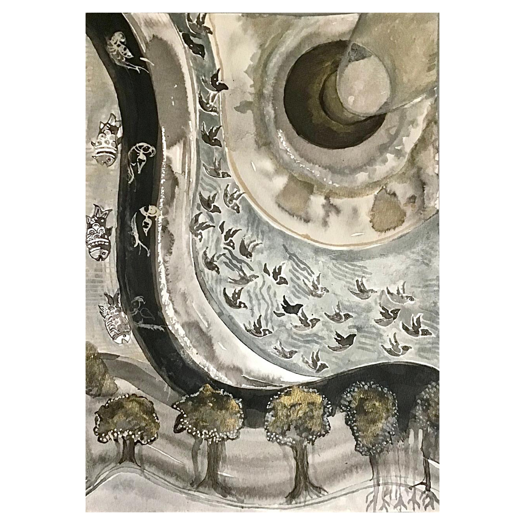 Routes of Migration 4 by Sarla Chandra